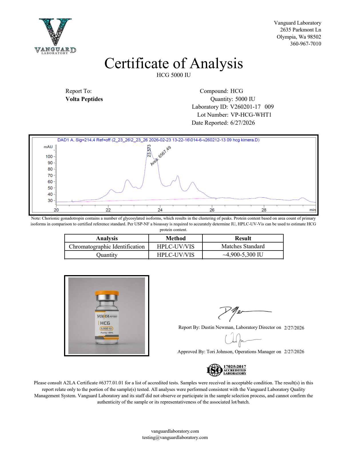 Preview of HCG 5,000iu COA